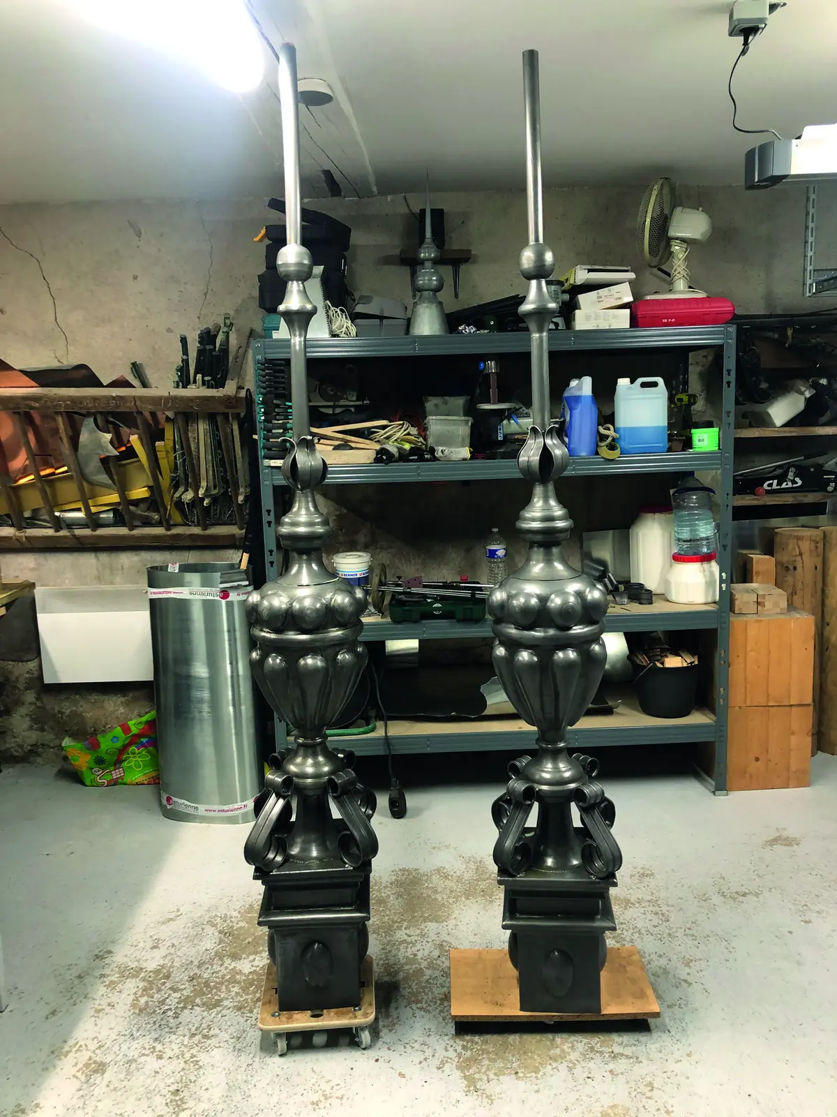 Épis en plomb dans l’atelier avant pose