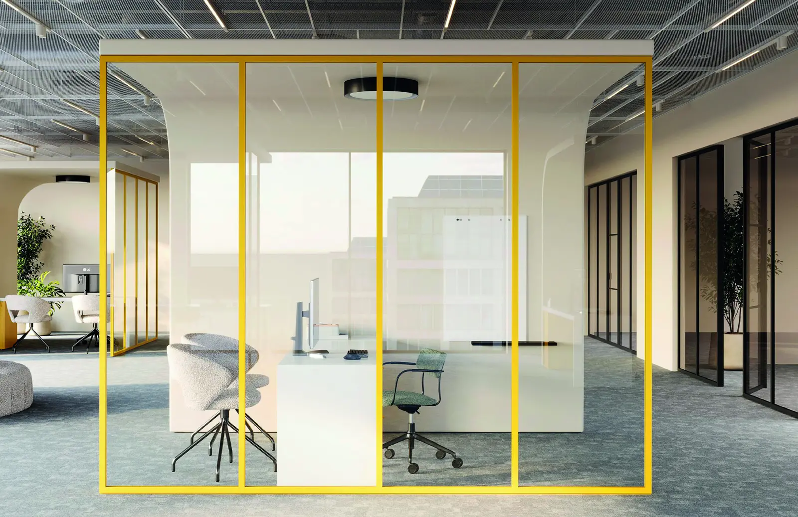Divina glazed partition in an office space