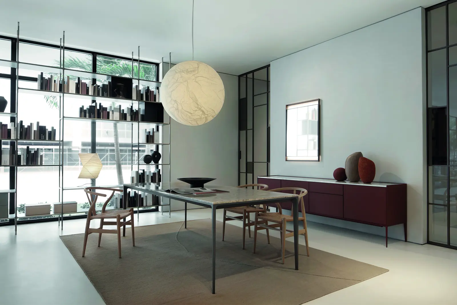 Dining area in the Rimadesio flagship store in Miami