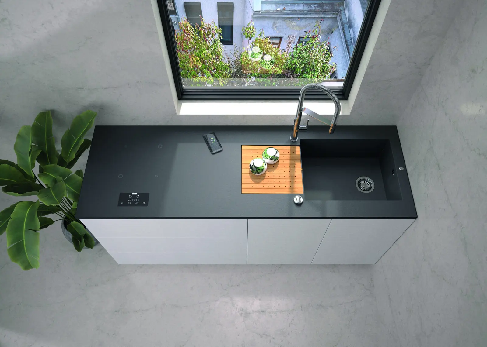 Carea Cuisine’s XXL sink seen from above