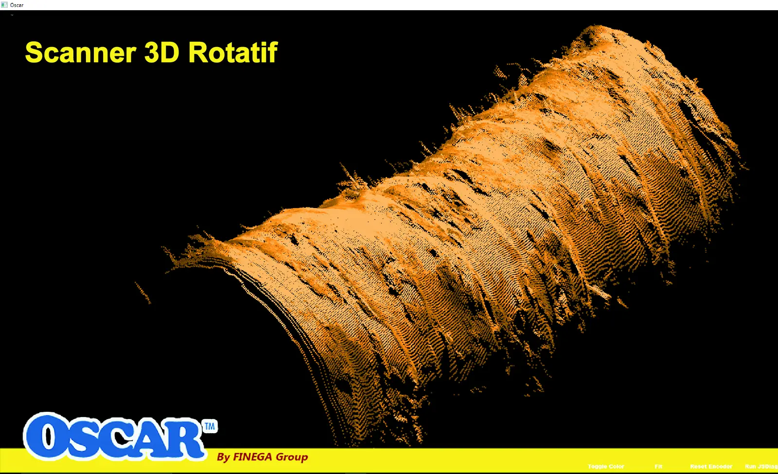 Image du scanner rotatif 3D d&rsquo;une grume