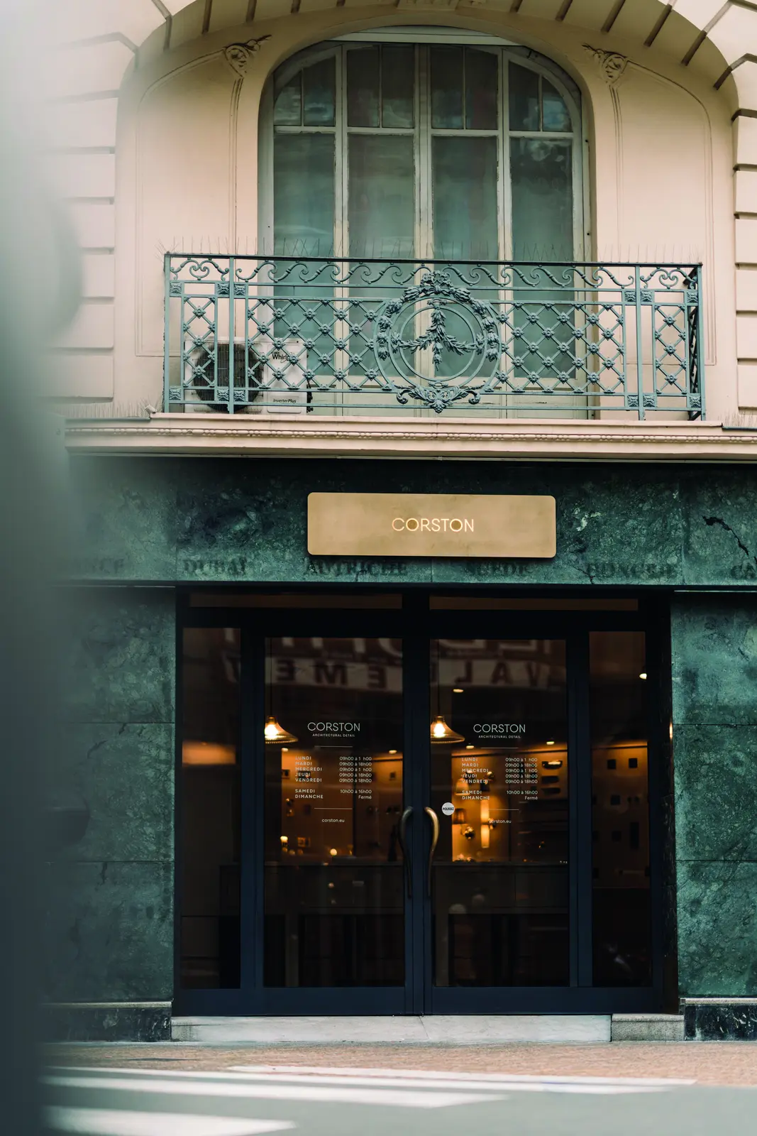Front of the Corston showroom in Nice