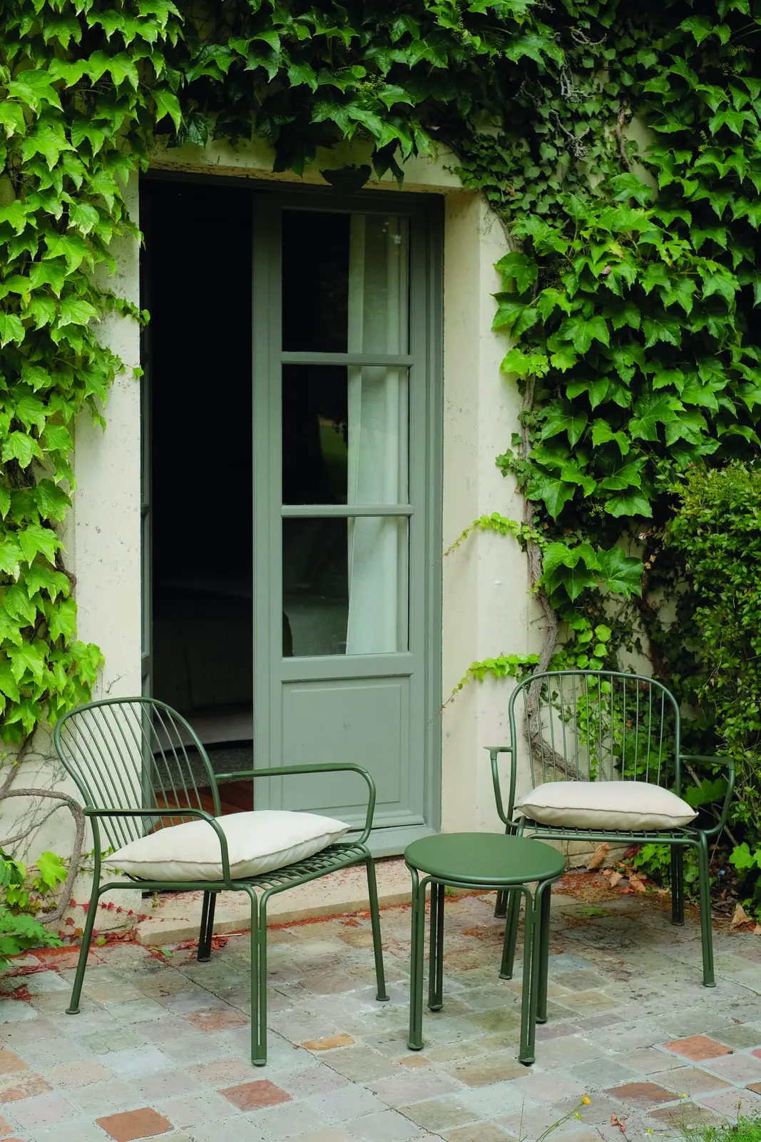Terrasse v&eacute;g&eacute;talis&eacute;e du ch&acirc;teau de Villiers-le-Mahieu
