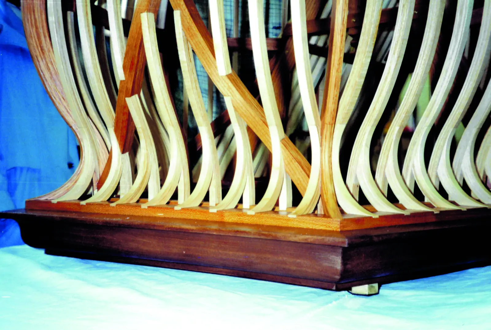 Base de la maquette de charpente en bois