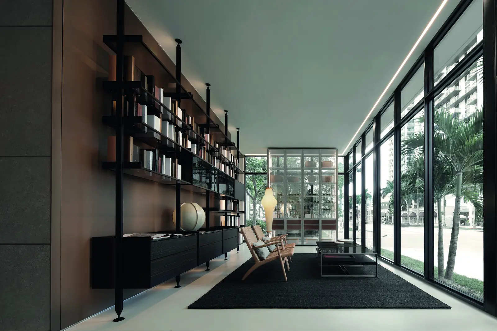 Rimadesio systems in the Miami flagship store
